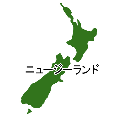 ニュージーランド無料フリーイラスト｜漢字(緑)